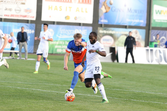 Craig Foster got the City Islanders on the board first in the 17th minute. (Credit: Harrisburg City Islanders)