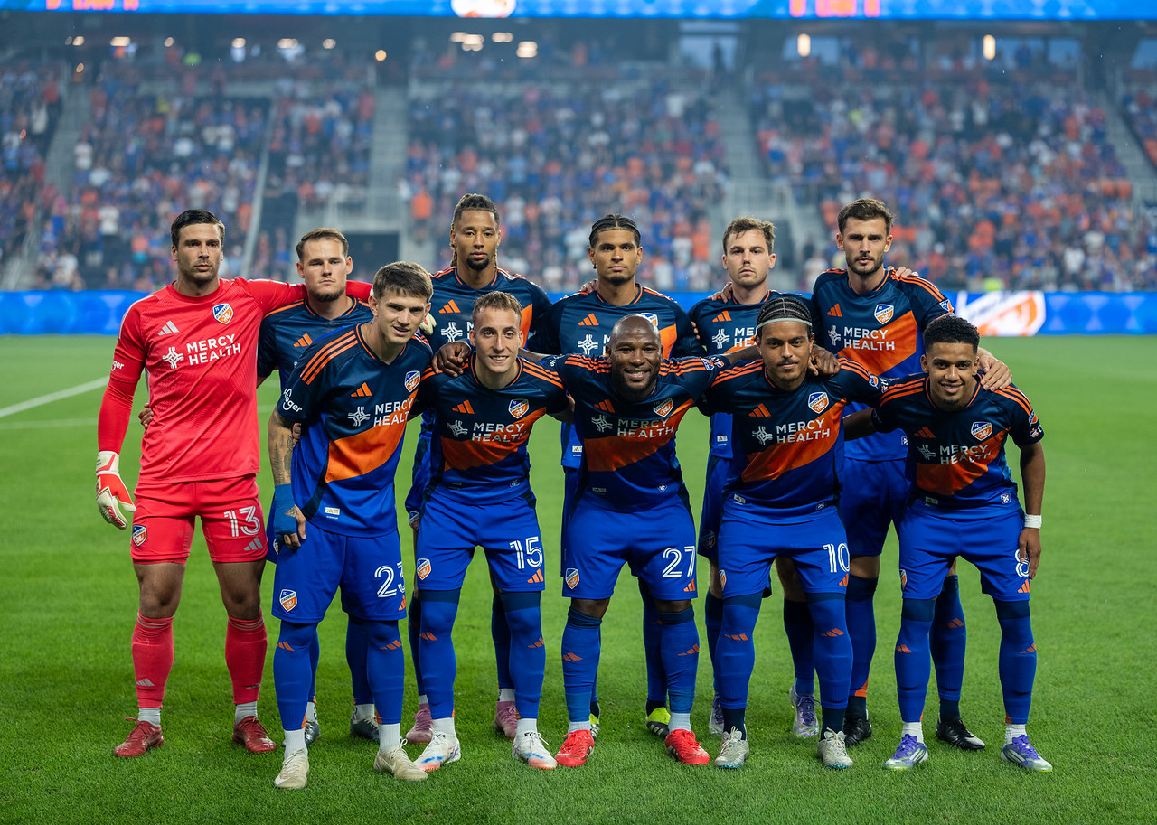 FC Cincinnati v Nashville starting 11. Photo by Jon Goldsberry